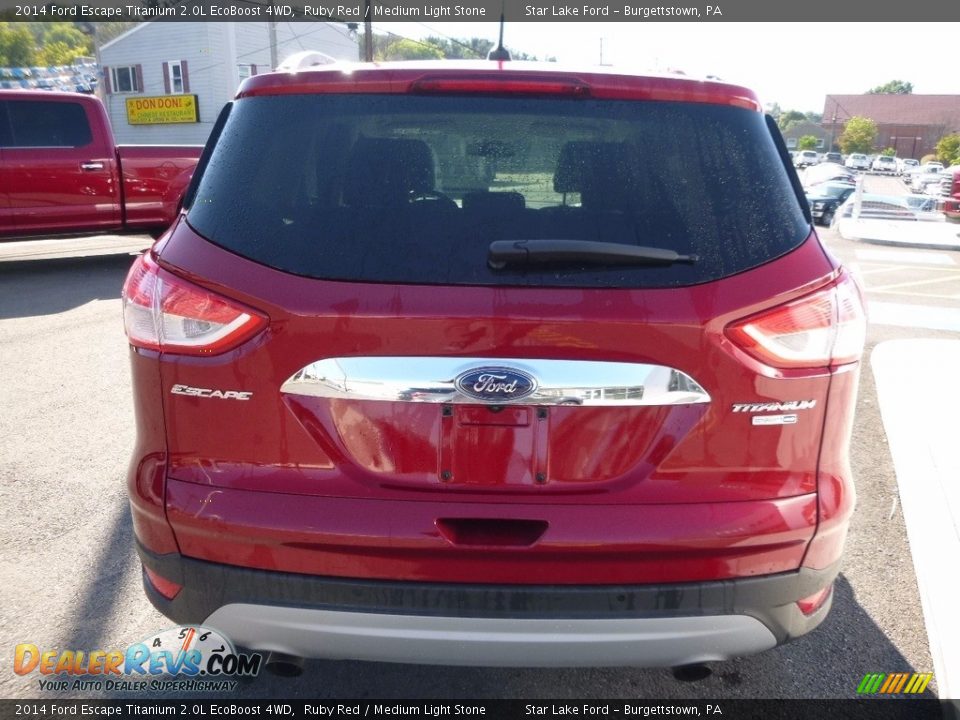 2014 Ford Escape Titanium 2.0L EcoBoost 4WD Ruby Red / Medium Light Stone Photo #6