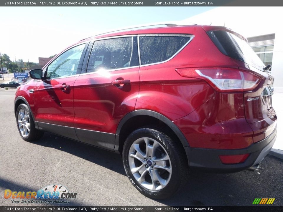 2014 Ford Escape Titanium 2.0L EcoBoost 4WD Ruby Red / Medium Light Stone Photo #8