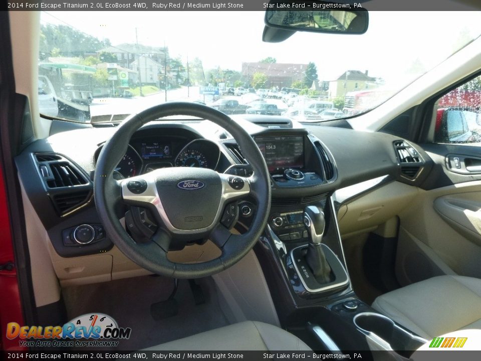 2014 Ford Escape Titanium 2.0L EcoBoost 4WD Ruby Red / Medium Light Stone Photo #12