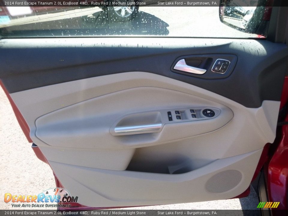 2014 Ford Escape Titanium 2.0L EcoBoost 4WD Ruby Red / Medium Light Stone Photo #13