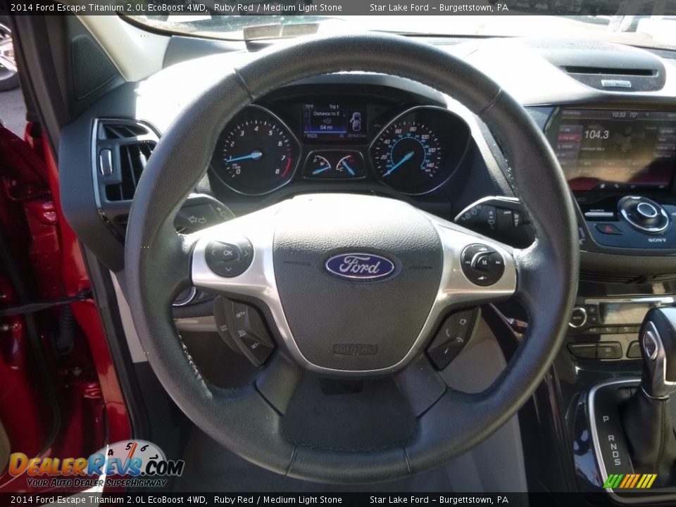 2014 Ford Escape Titanium 2.0L EcoBoost 4WD Ruby Red / Medium Light Stone Photo #16