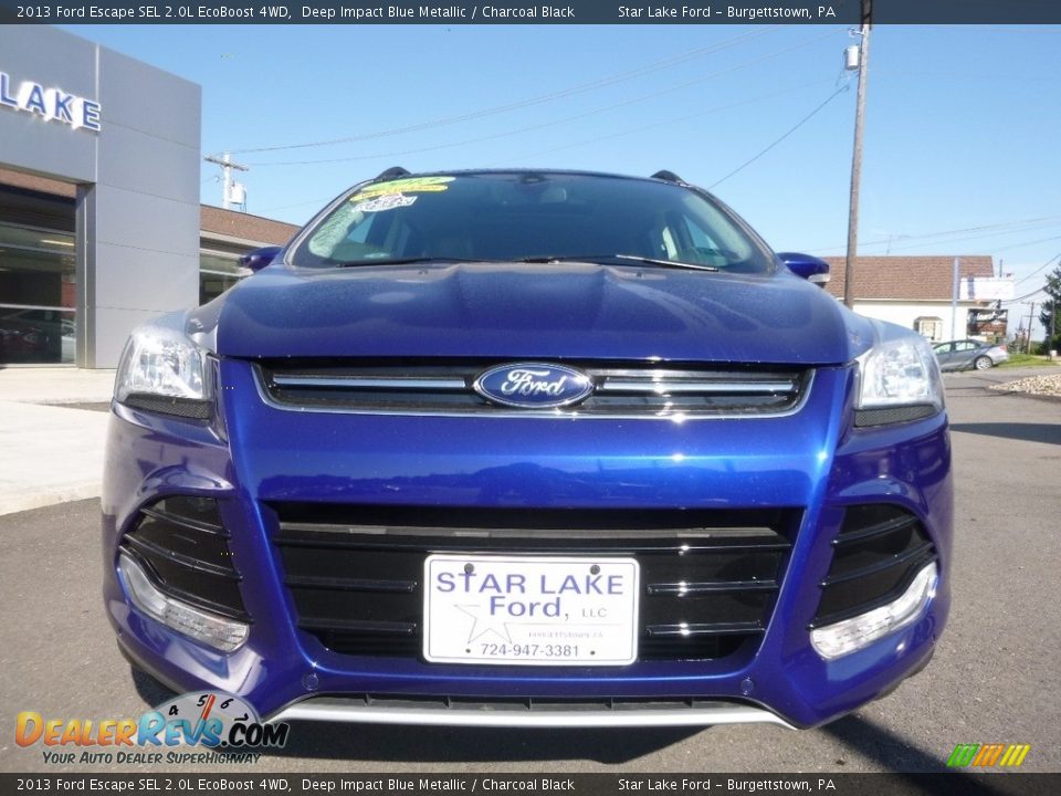 2013 Ford Escape SEL 2.0L EcoBoost 4WD Deep Impact Blue Metallic / Charcoal Black Photo #2