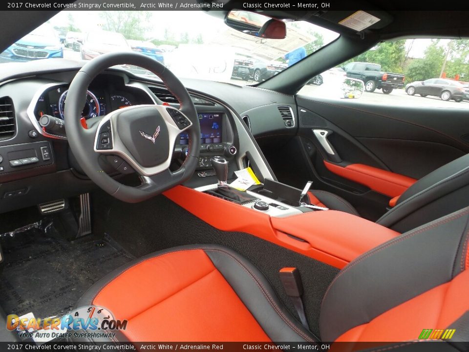 Adrenaline Red Interior - 2017 Chevrolet Corvette Stingray Convertible Photo #8