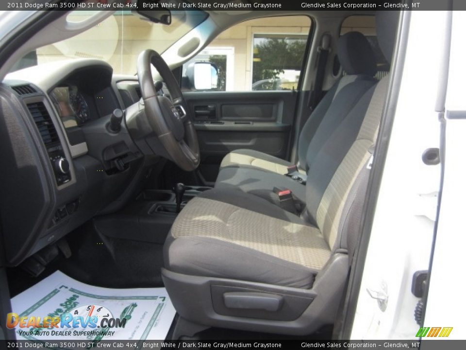 2011 Dodge Ram 3500 HD ST Crew Cab 4x4 Bright White / Dark Slate Gray/Medium Graystone Photo #10