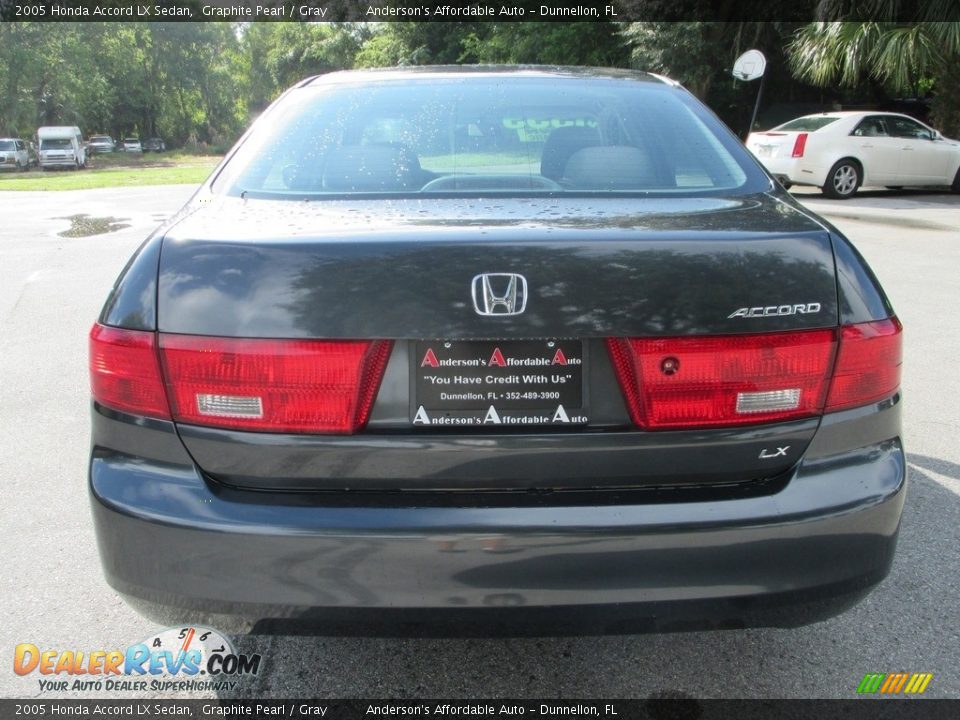 2005 Honda Accord LX Sedan Graphite Pearl / Gray Photo #4