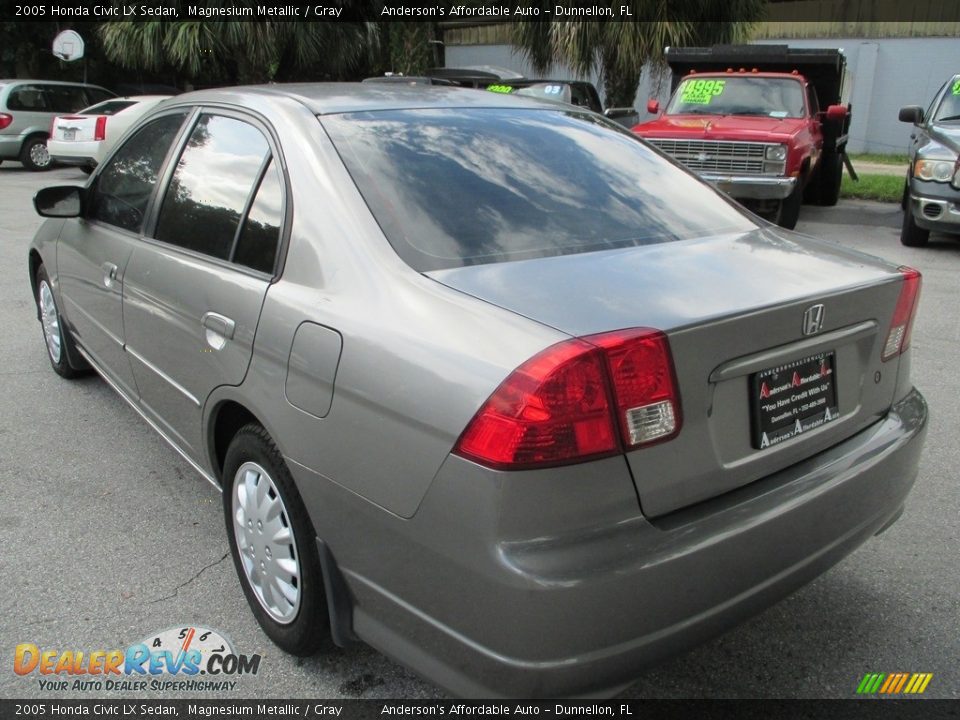 2005 Honda Civic LX Sedan Magnesium Metallic / Gray Photo #5