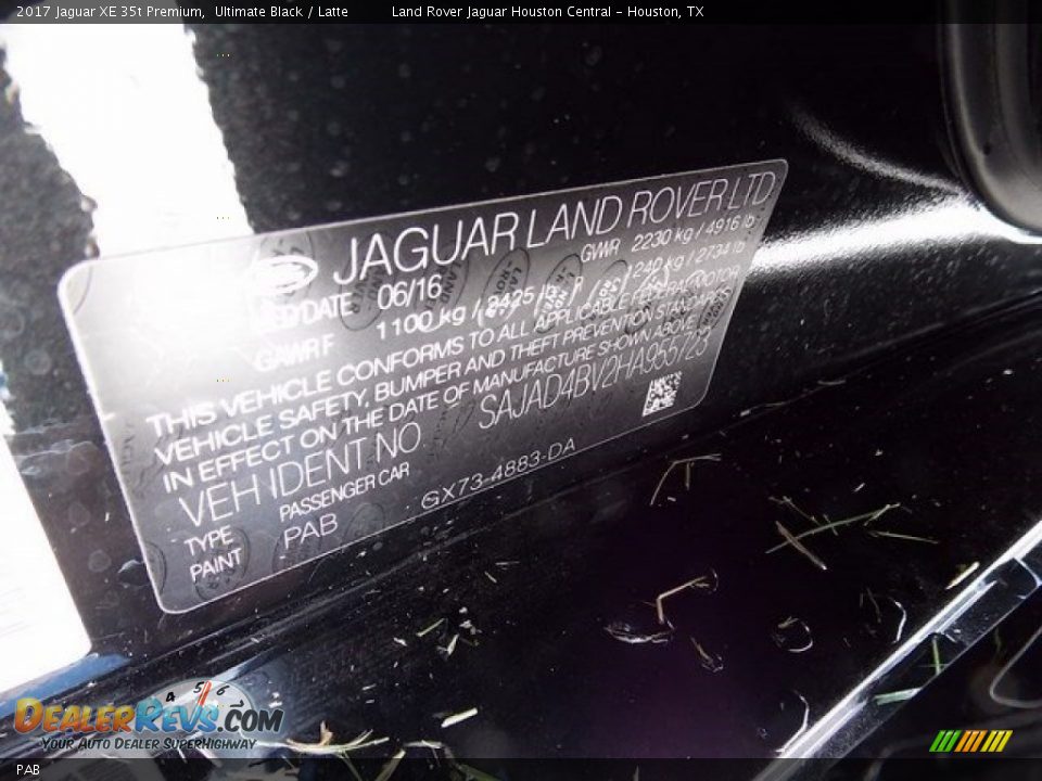Jaguar Color Code PAB Ultimate Black