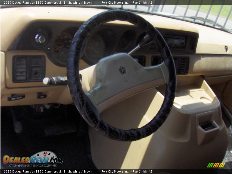 1989 Dodge Ram Van B350 Commercial Bright White / Brown Photo #5