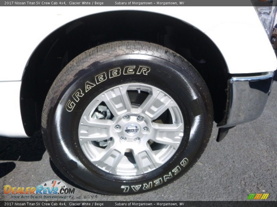 2017 Nissan Titan SV Crew Cab 4x4 Glacier White / Beige Photo #2