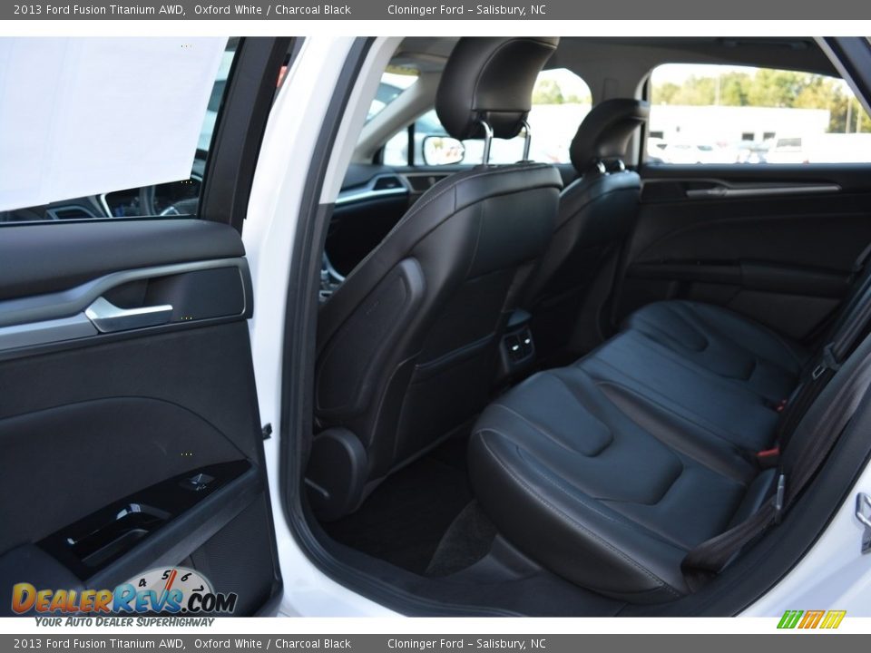 2013 Ford Fusion Titanium AWD Oxford White / Charcoal Black Photo #12