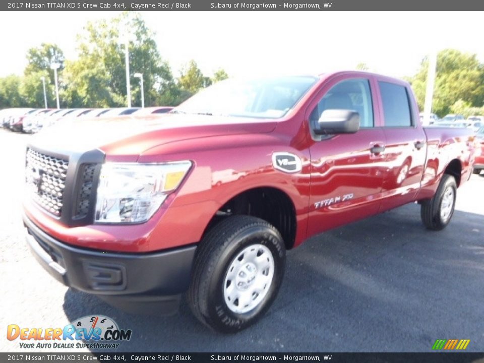 2017 Nissan TITAN XD S Crew Cab 4x4 Cayenne Red / Black Photo #11