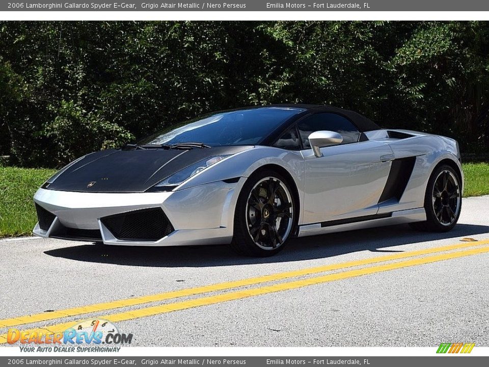 2006 Lamborghini Gallardo Spyder E-Gear Grigio Altair Metallic / Nero Perseus Photo #6