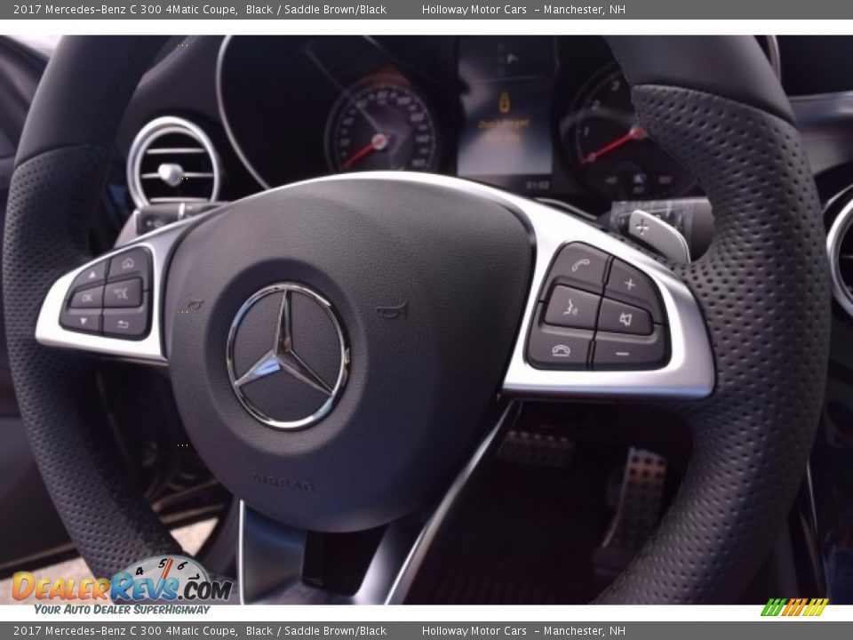 2017 Mercedes-Benz C 300 4Matic Coupe Black / Saddle Brown/Black Photo #9