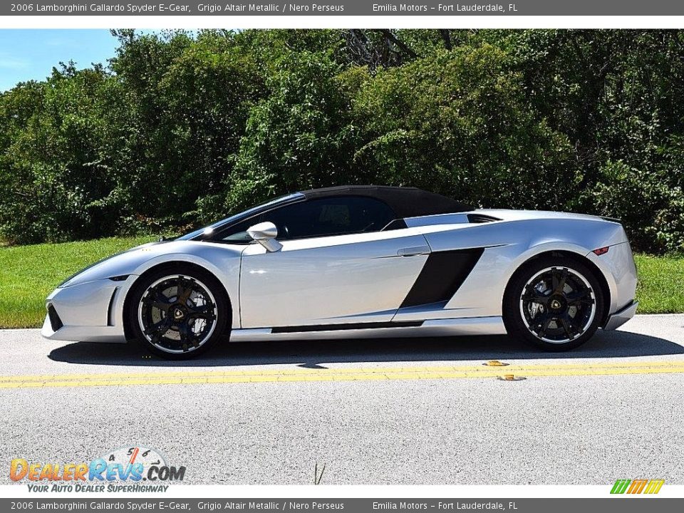 2006 Lamborghini Gallardo Spyder E-Gear Grigio Altair Metallic / Nero Perseus Photo #25