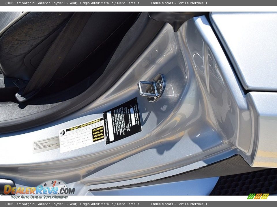 2006 Lamborghini Gallardo Spyder E-Gear Grigio Altair Metallic / Nero Perseus Photo #34