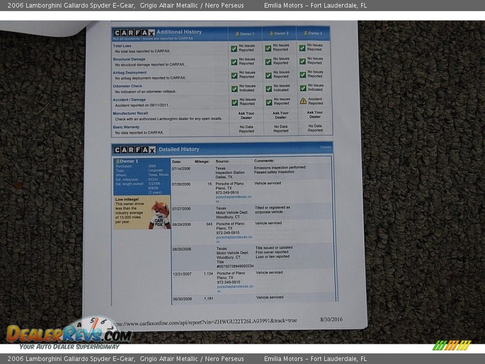 Dealer Info of 2006 Lamborghini Gallardo Spyder E-Gear Photo #80