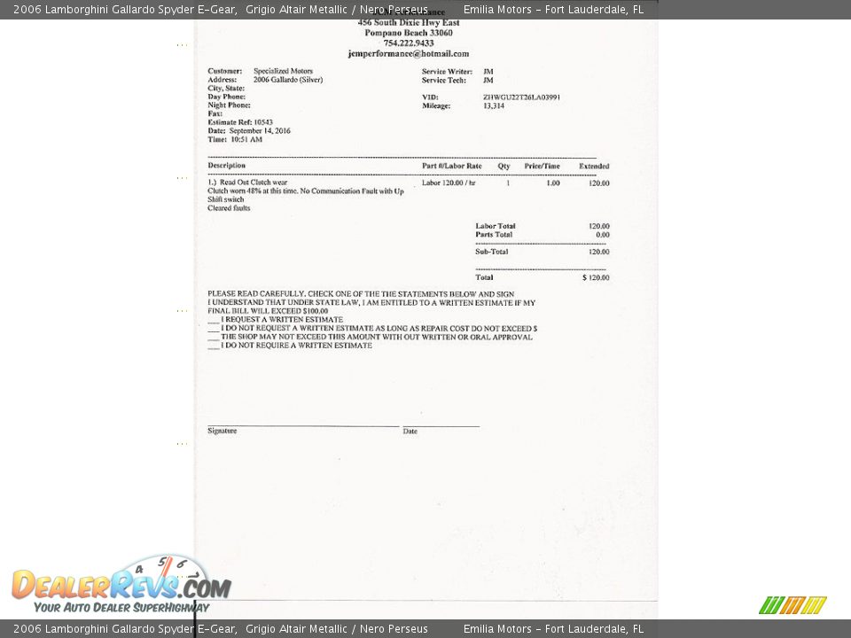 Dealer Info of 2006 Lamborghini Gallardo Spyder E-Gear Photo #86