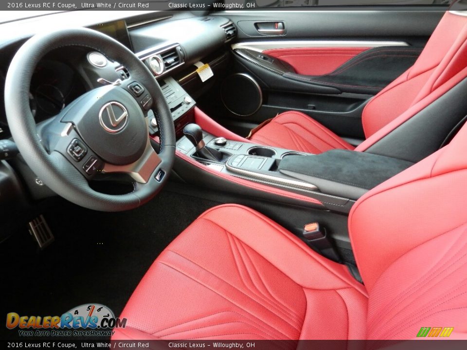 Circuit Red Interior - 2016 Lexus RC F Coupe Photo #2