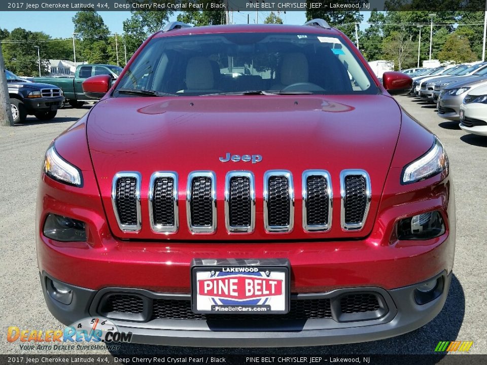 2017 Jeep Cherokee Latitude 4x4 Deep Cherry Red Crystal Pearl / Black Photo #2