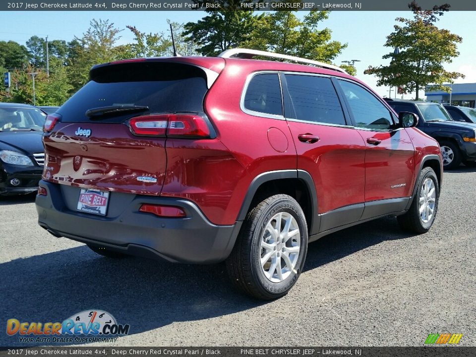 2017 Jeep Cherokee Latitude 4x4 Deep Cherry Red Crystal Pearl / Black Photo #4
