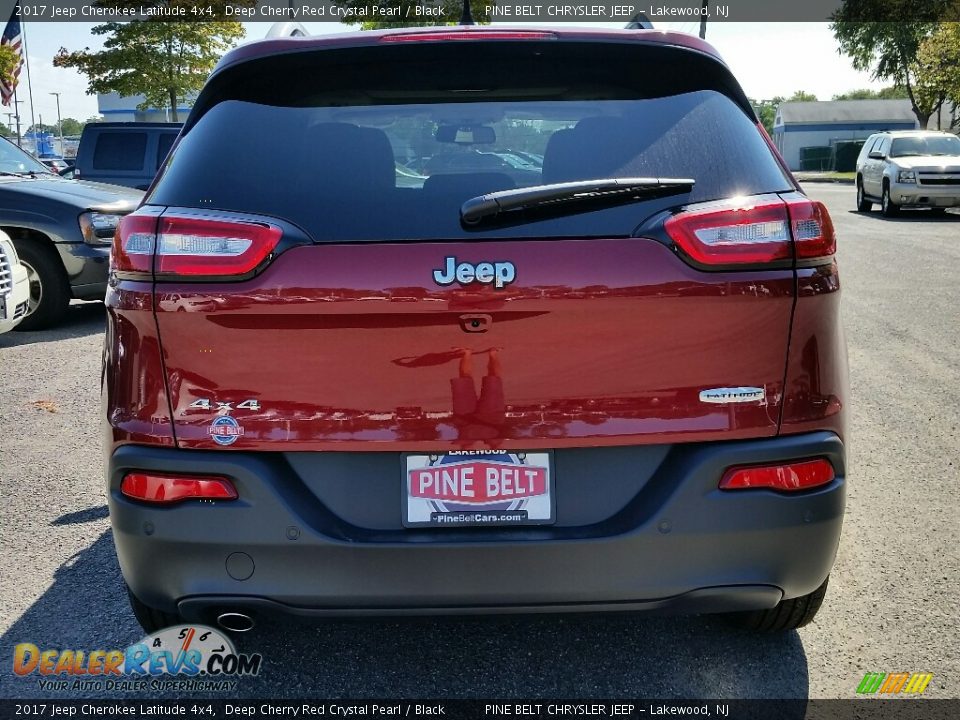 2017 Jeep Cherokee Latitude 4x4 Deep Cherry Red Crystal Pearl / Black Photo #5
