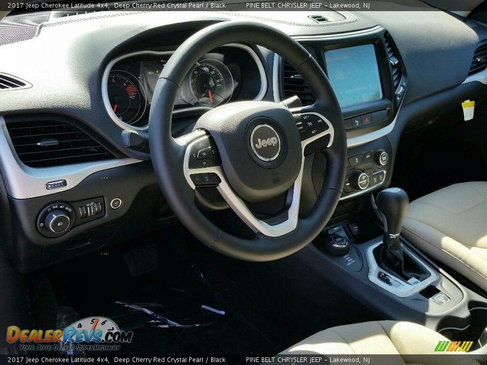 2017 Jeep Cherokee Latitude 4x4 Deep Cherry Red Crystal Pearl / Black Photo #8