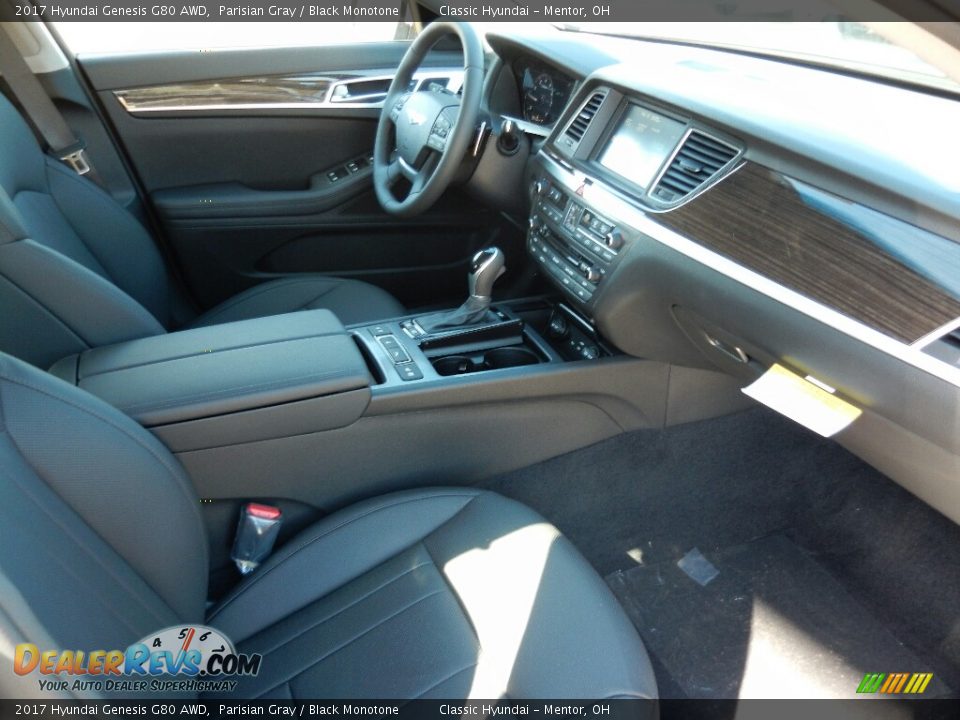 Black Monotone Interior - 2017 Hyundai Genesis G80 AWD Photo #3