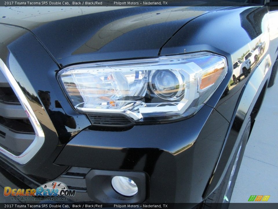 2017 Toyota Tacoma SR5 Double Cab Black / Black/Red Photo #9