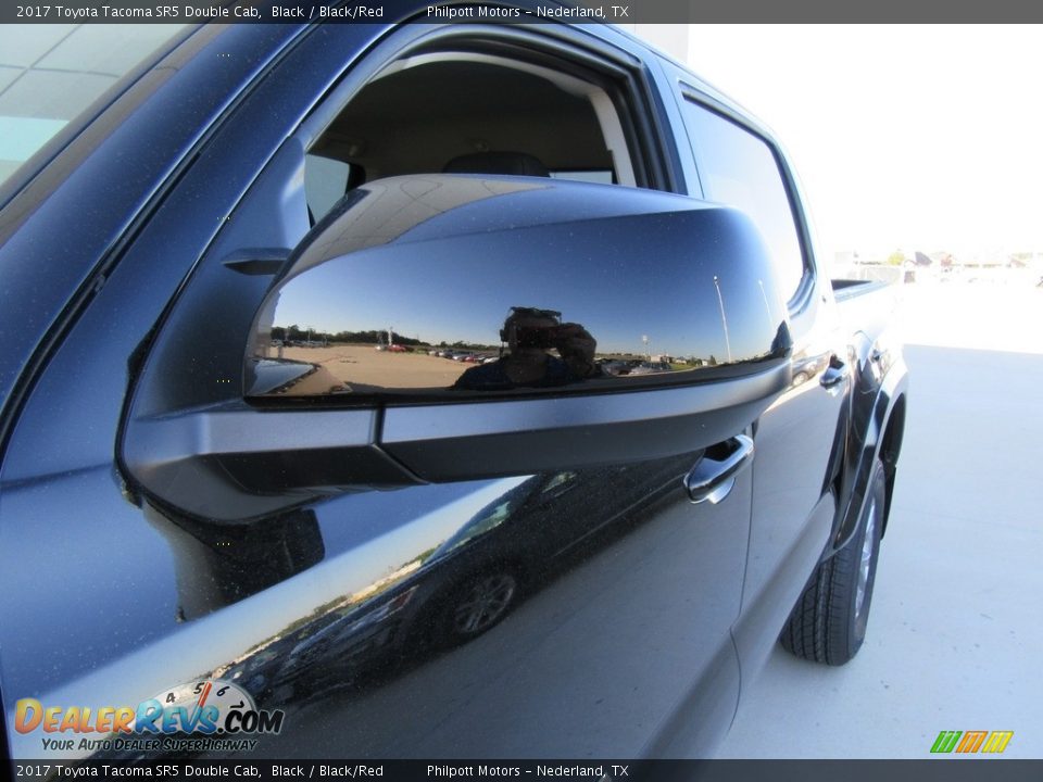 2017 Toyota Tacoma SR5 Double Cab Black / Black/Red Photo #12