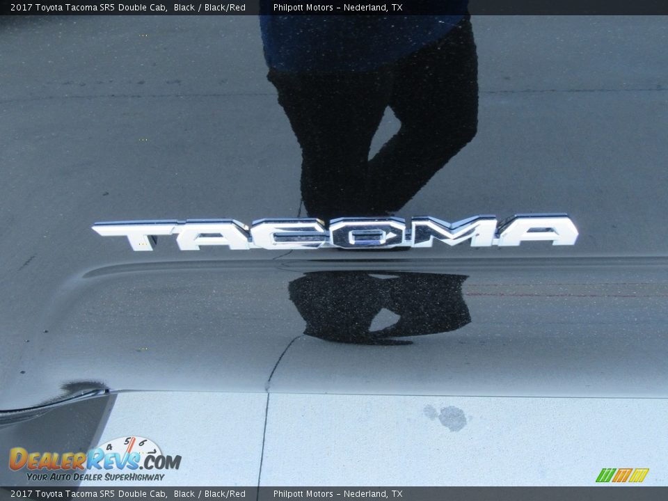 2017 Toyota Tacoma SR5 Double Cab Black / Black/Red Photo #13