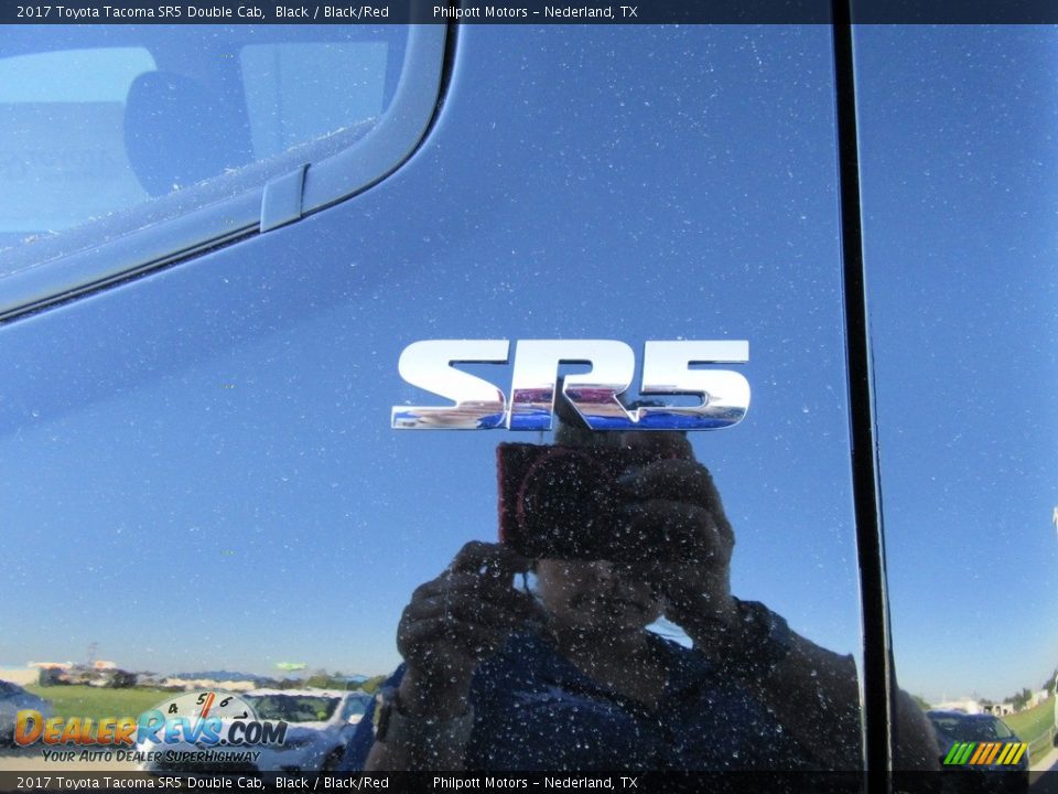 2017 Toyota Tacoma SR5 Double Cab Black / Black/Red Photo #14