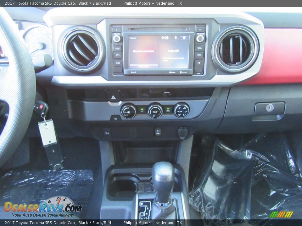 2017 Toyota Tacoma SR5 Double Cab Black / Black/Red Photo #24