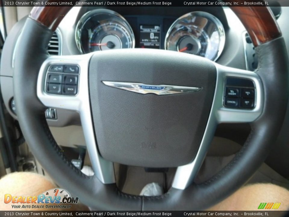 2013 Chrysler Town & Country Limited Cashmere Pearl / Dark Frost Beige/Medium Frost Beige Photo #24
