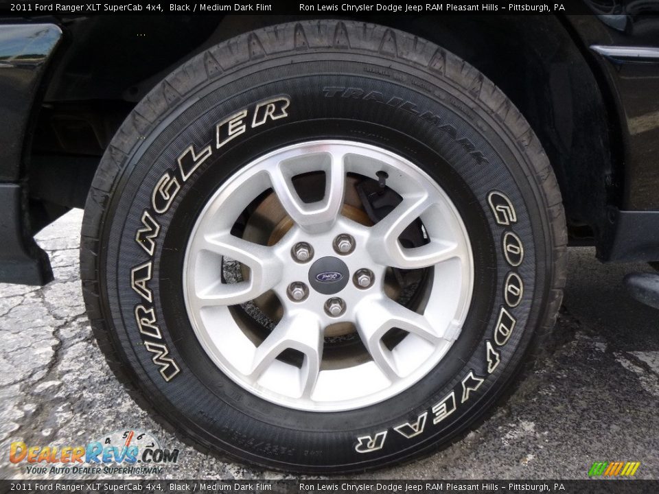 2011 Ford Ranger XLT SuperCab 4x4 Black / Medium Dark Flint Photo #10