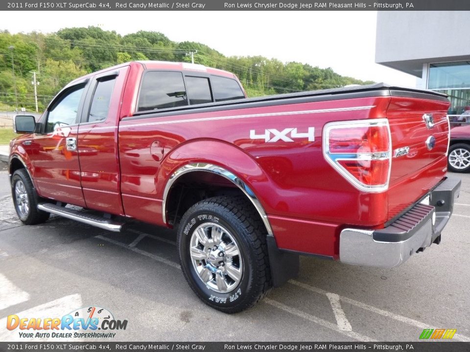 2011 Ford F150 XLT SuperCab 4x4 Red Candy Metallic / Steel Gray Photo #2