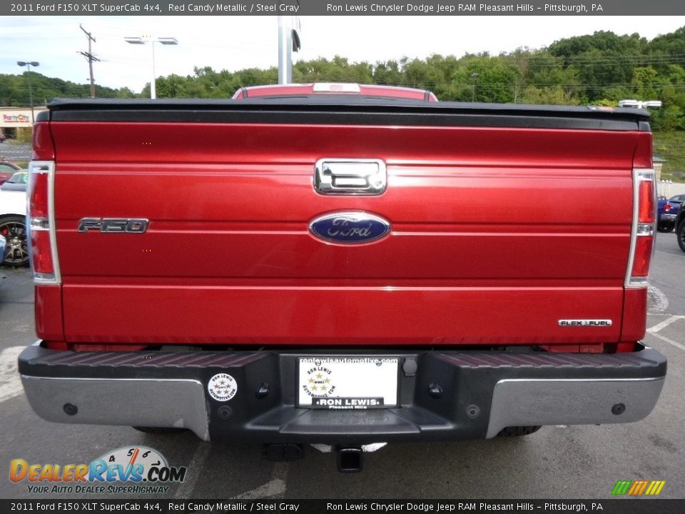 2011 Ford F150 XLT SuperCab 4x4 Red Candy Metallic / Steel Gray Photo #3