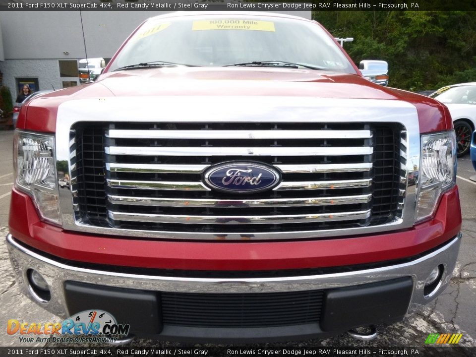 2011 Ford F150 XLT SuperCab 4x4 Red Candy Metallic / Steel Gray Photo #9
