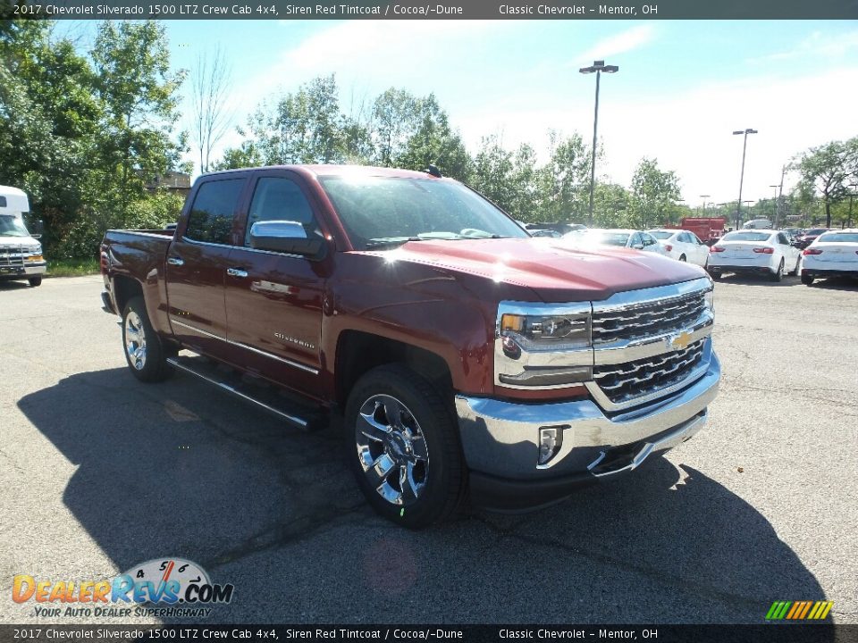 2017 Chevrolet Silverado 1500 LTZ Crew Cab 4x4 Siren Red Tintcoat / Cocoa/­Dune Photo #3