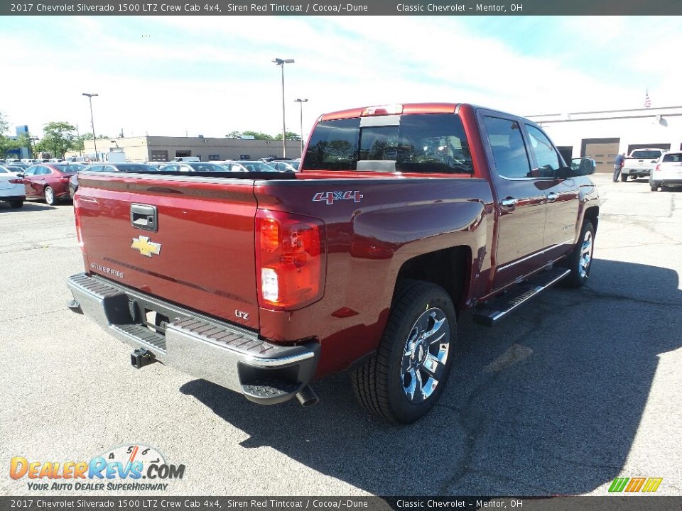 2017 Chevrolet Silverado 1500 LTZ Crew Cab 4x4 Siren Red Tintcoat / Cocoa/­Dune Photo #4