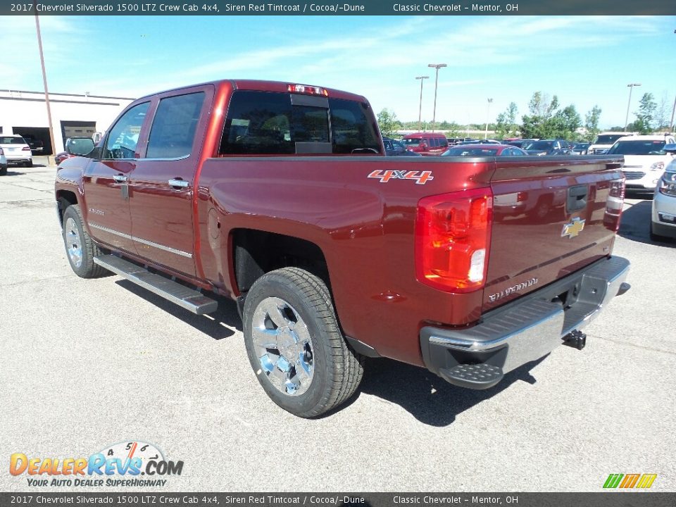 2017 Chevrolet Silverado 1500 LTZ Crew Cab 4x4 Siren Red Tintcoat / Cocoa/­Dune Photo #5