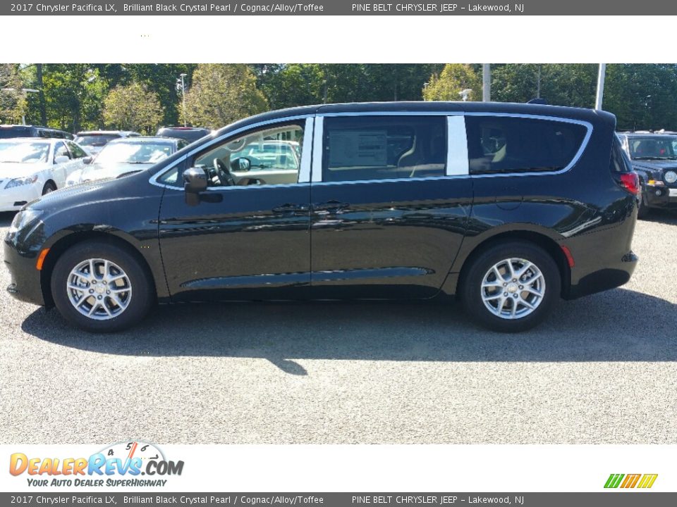 2017 Chrysler Pacifica LX Brilliant Black Crystal Pearl / Cognac/Alloy/Toffee Photo #3