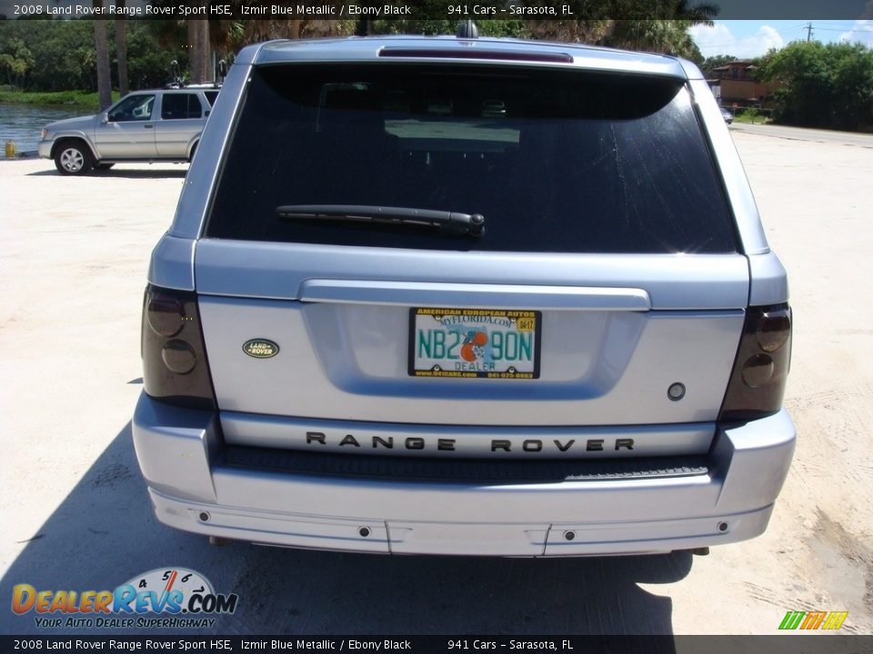2008 Land Rover Range Rover Sport HSE Izmir Blue Metallic / Ebony Black Photo #6