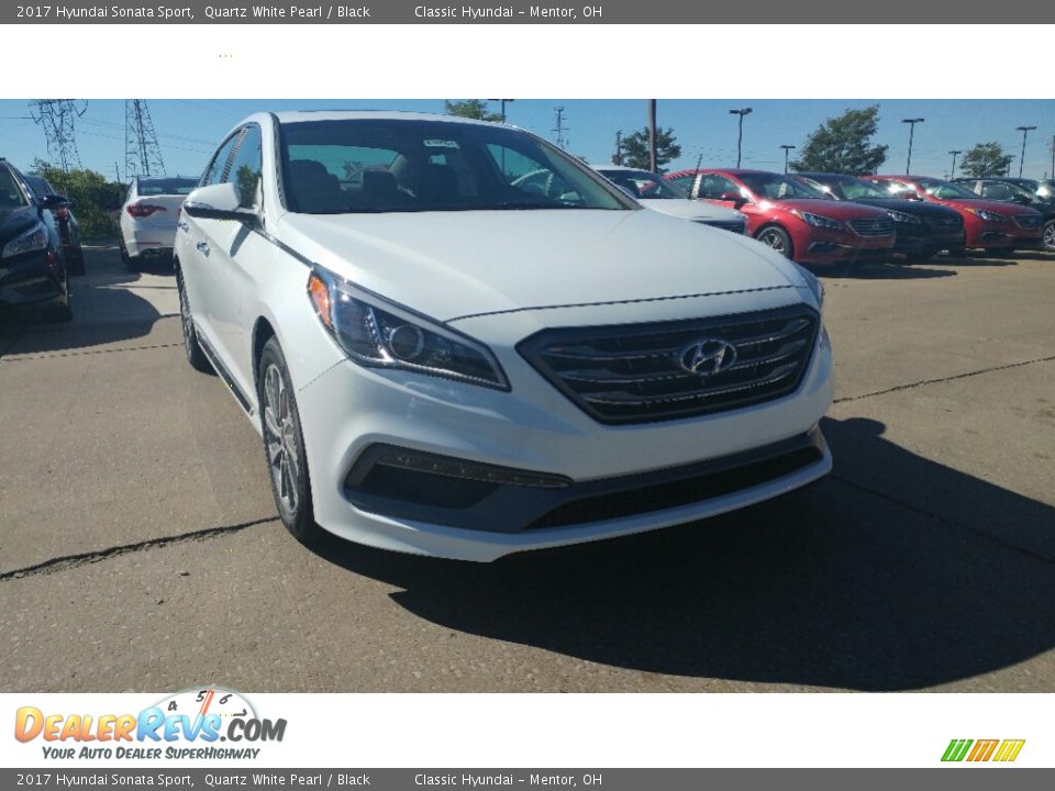 2017 Hyundai Sonata Sport Quartz White Pearl / Black Photo #1