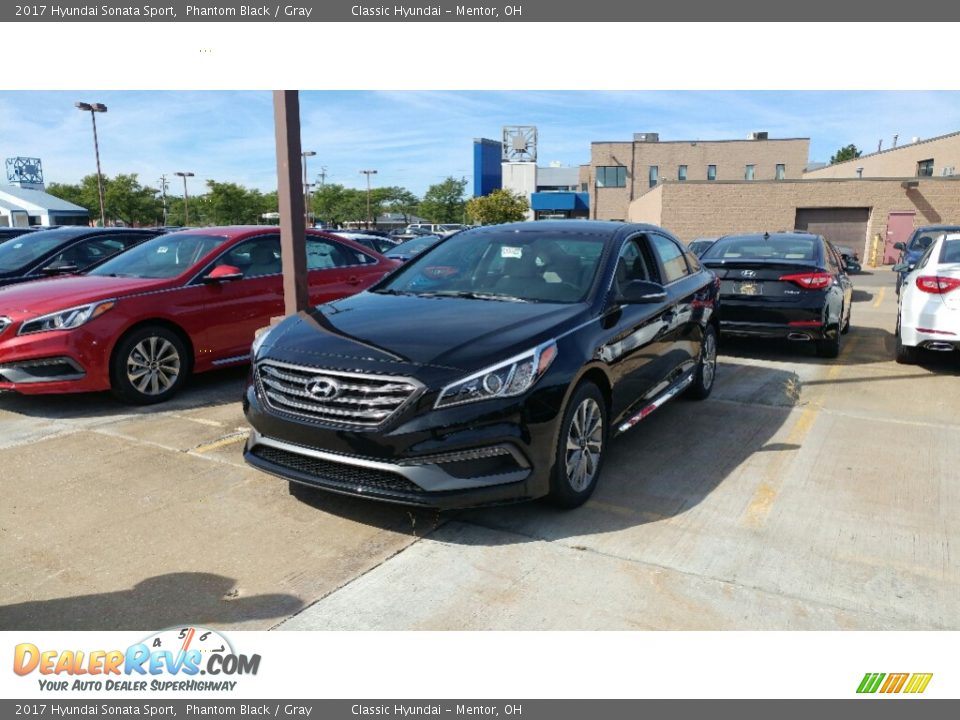 2017 Hyundai Sonata Sport Phantom Black / Gray Photo #1