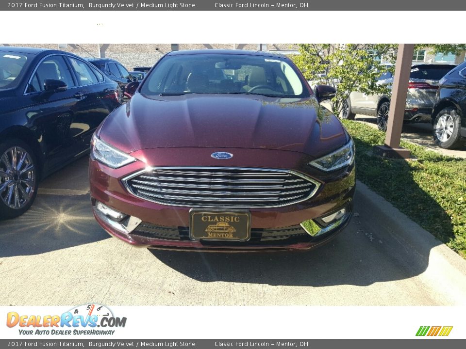 2017 Ford Fusion Titanium Burgundy Velvet / Medium Light Stone Photo #3