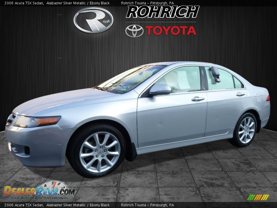 2006 Acura TSX Sedan Alabaster Silver Metallic / Ebony Black Photo #3