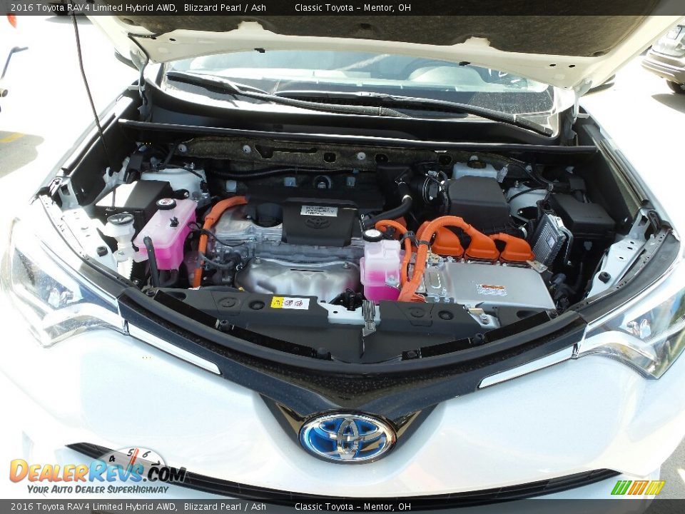 2016 Toyota RAV4 Limited Hybrid AWD Blizzard Pearl / Ash Photo #4