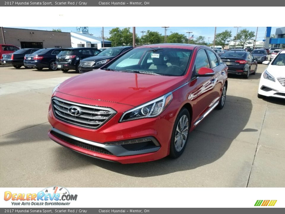 2017 Hyundai Sonata Sport Scarlet Red / Gray Photo #1