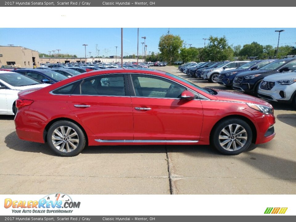 2017 Hyundai Sonata Sport Scarlet Red / Gray Photo #2