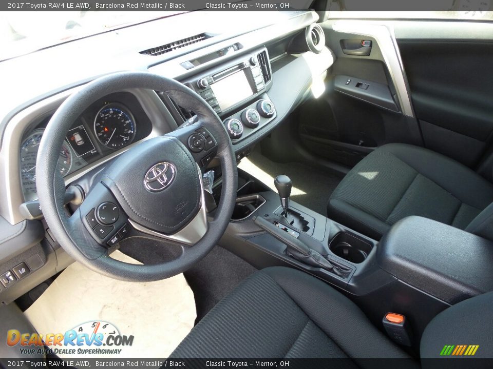 Black Interior - 2017 Toyota RAV4 LE AWD Photo #3